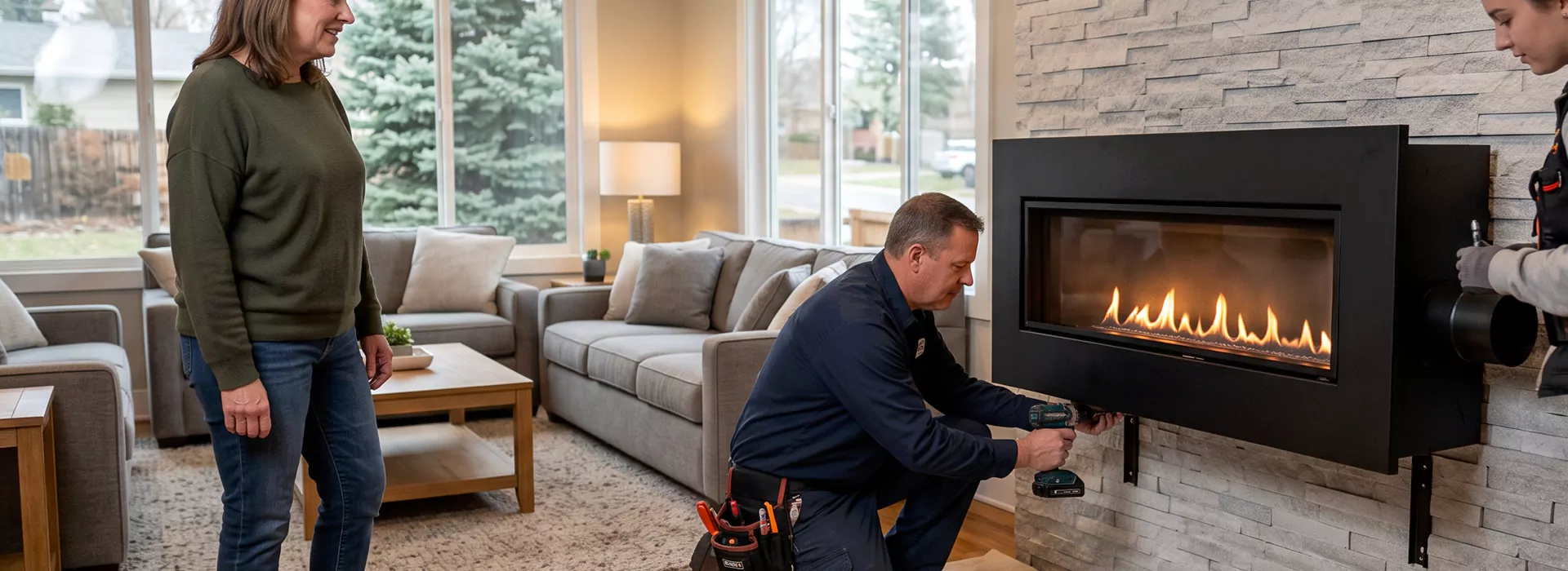 Floating Fireplace Installation Downey, CA