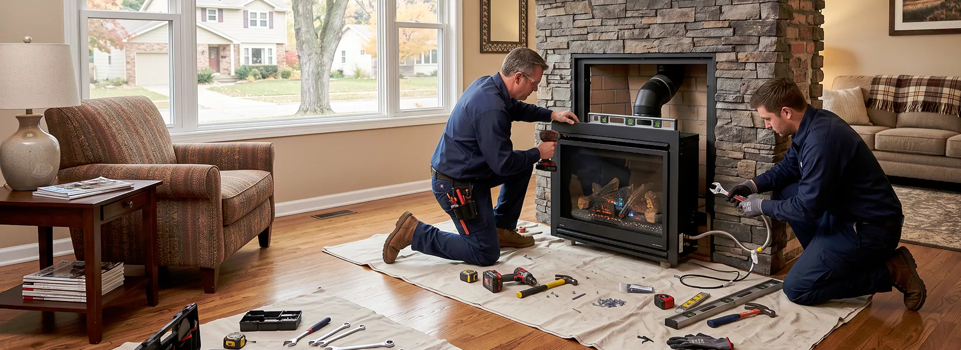 New Fireplace Installation in Downey