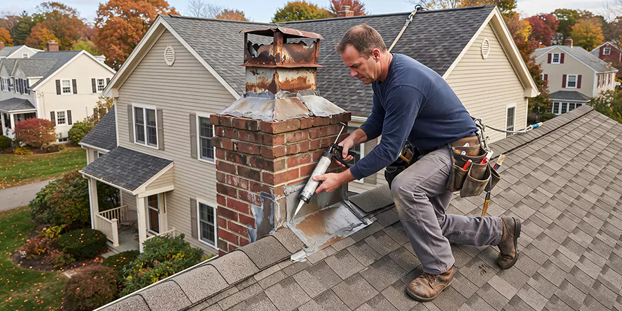 Chimney Chase Flashing Repair Downey