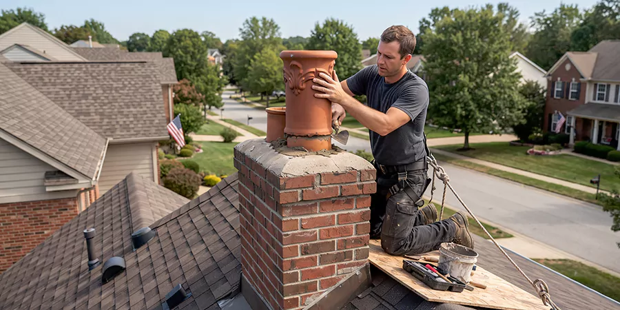 Decorative and Custom Chimney Pot Installation Downey