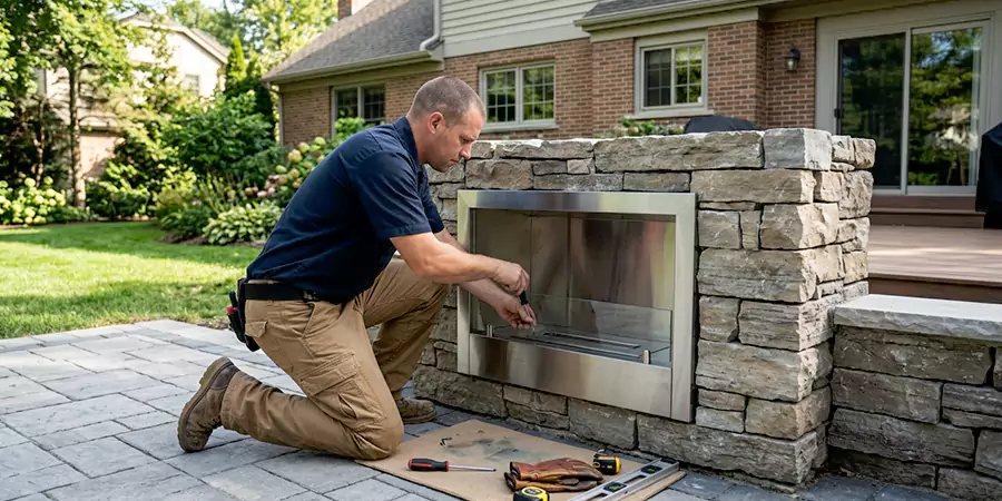 Outdoor Ethanol Fireplace Installation Downey