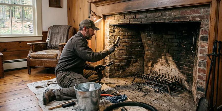 Inglenook and Coal Burning Fireplace Restoration Downey