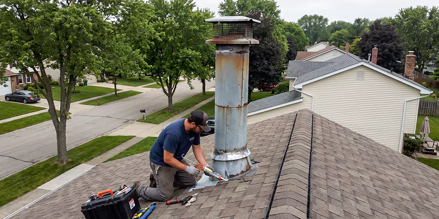 Stone, Stucco, and Metal Chimney Leak Repair Downey