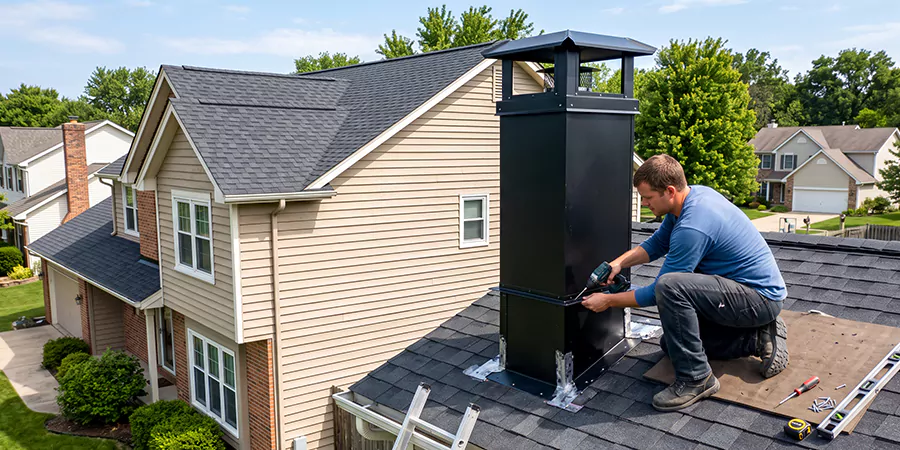 Prefab Chimney Chase Installation Downey