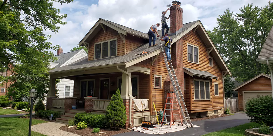 Residential Chimney Masonry Repair and Tuckpointing Downey