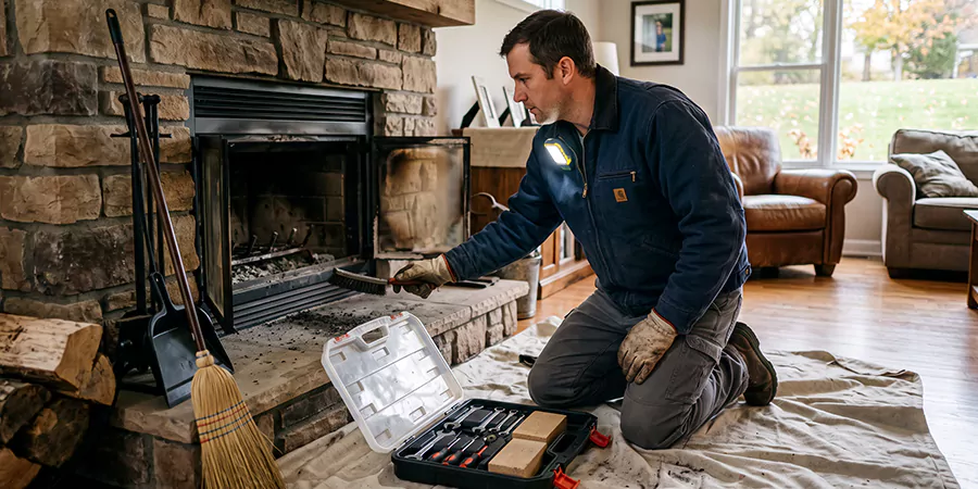 Wood Fireplace Repair in Downey